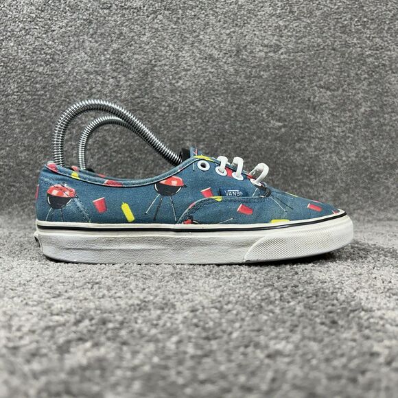 Vans Old Skool Women’s Size 7 BBQ Red Solo Cup Blue Classic Slate Shoes Used - Picture 1 of 13